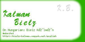 kalman bielz business card